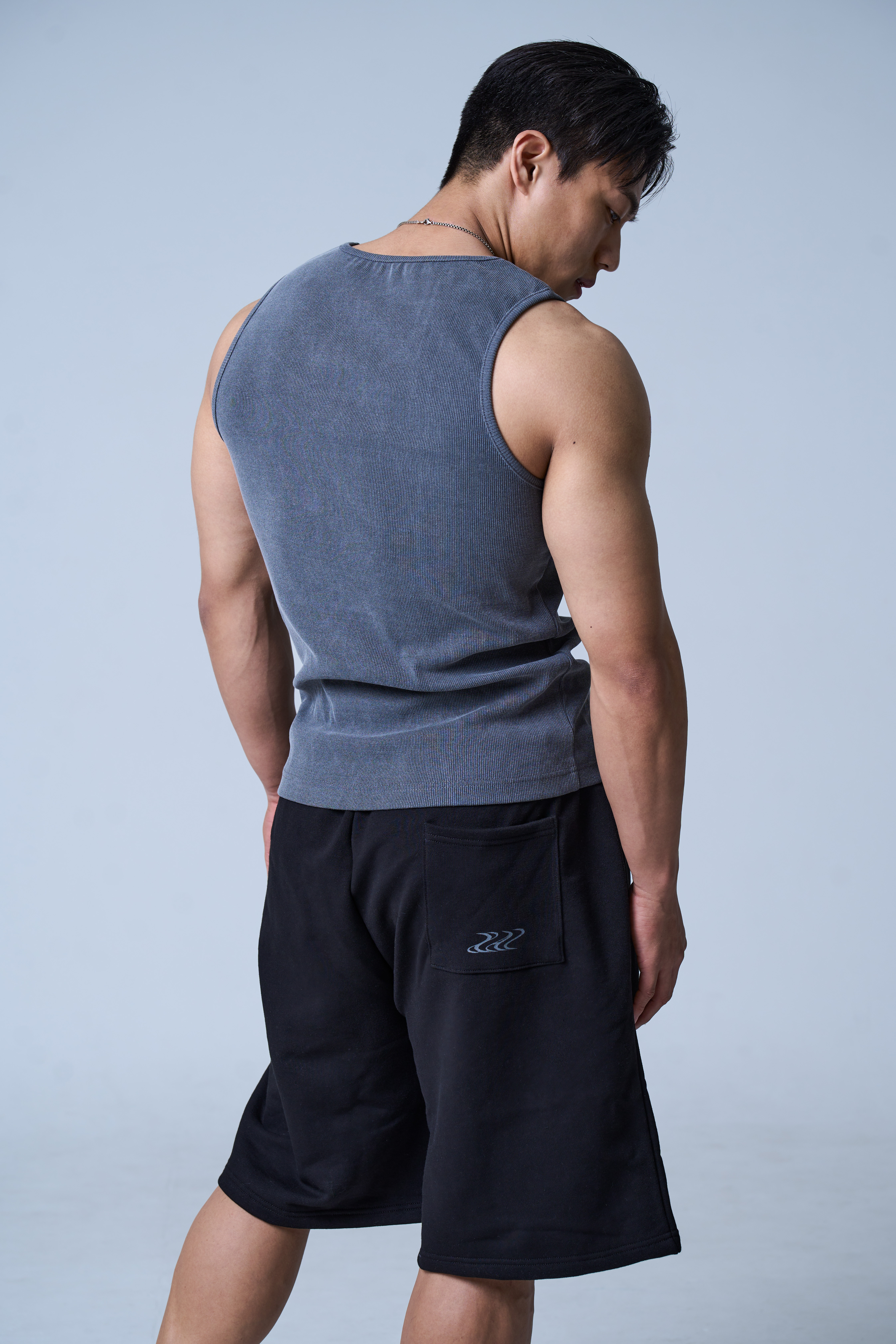 XAI Back Pocket Point Logo Bermuda Pants - Pigment Charcoal 2