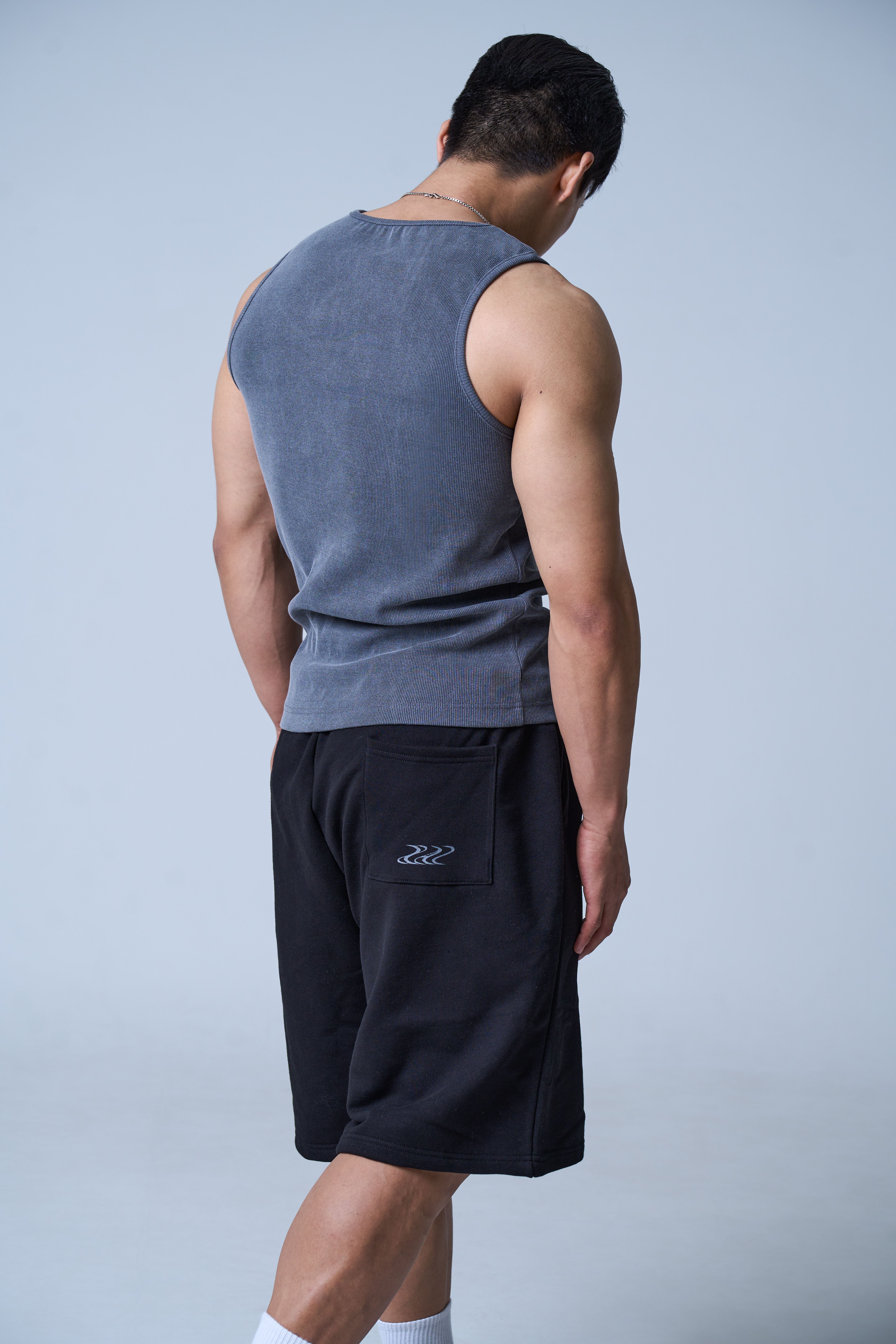 XAI Back Pocket Point Logo Bermuda Pants - Pigment Charcoal 3